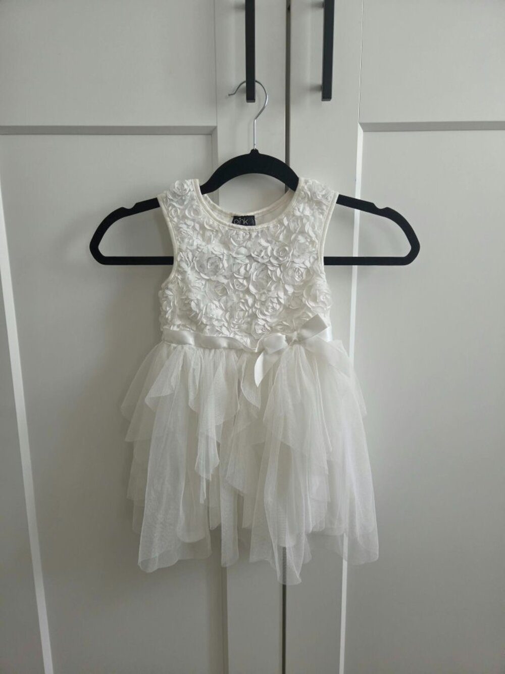 4T Pink & Violet Brand White Formal Dress
